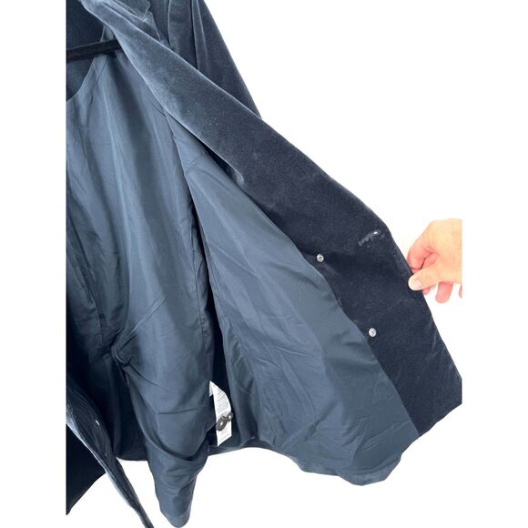 THOUGHT Rare Blue Velvet Double Breasted Blazer Jacket Size 14 US 18 UK 46 EUR - Picture 6 of 9